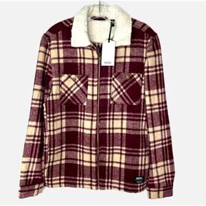 WESC Liam Unisex Shirt Jacket - Cream + Maroon